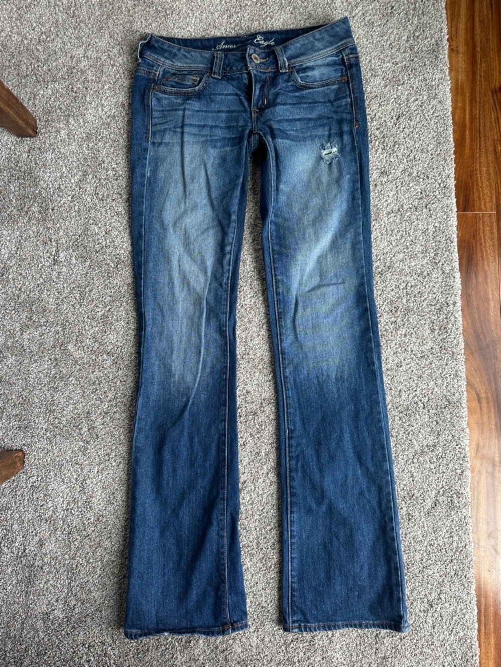American Eagle Outfitters Women's Bootcut Jeans - Dark Blue Wash